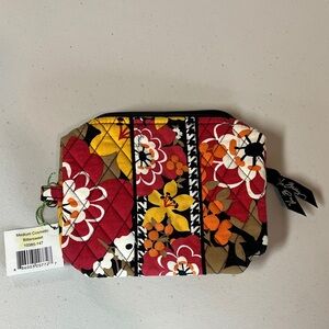 Vera Bradley Bittersweet Red Floral Medium Cosmetic Bag NEW
